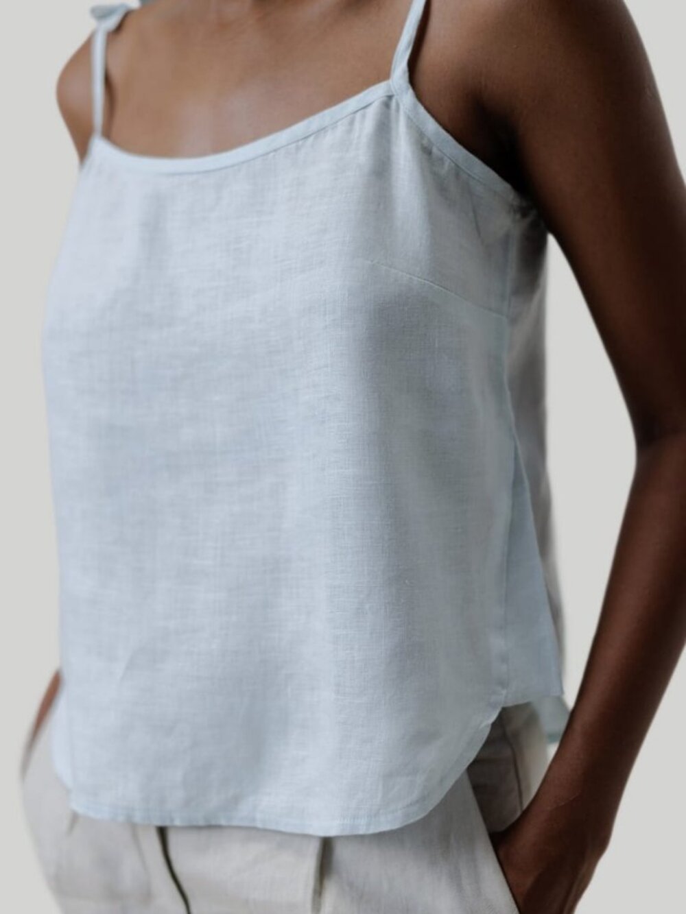Tie-Up Camisole In Blue - Summer Blue